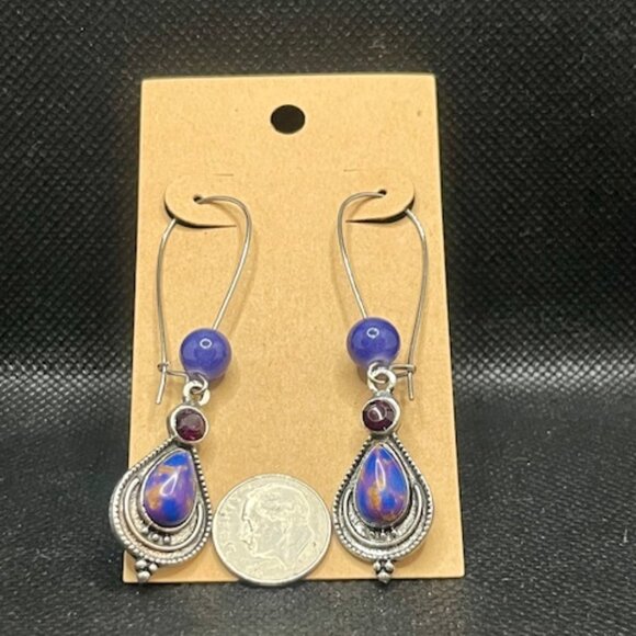 Colorful Dangle Earrings - Picture 4 of 4